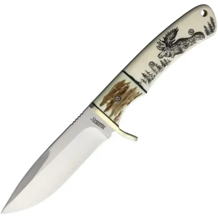 Marbles jaktkniv 8 cm blad – graverat handtag, full tang