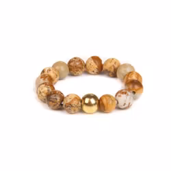 Elastisk ring i varmtonad mookaite-look