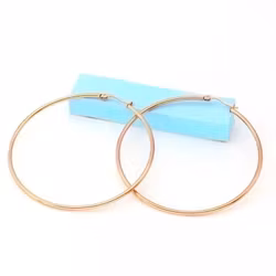 Rose Gold Hoop Earrings 40 mm