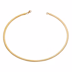Guldig choker i ormkedja 4 mm