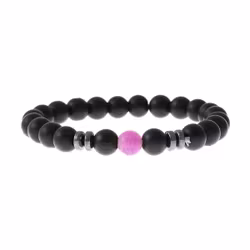 Svart armband med färgstark accent