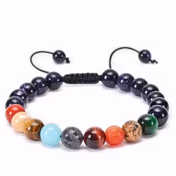 Armband i naturlig sten, mixade färger