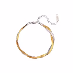 Tvåtonat armband i vriden design