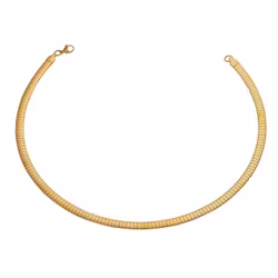 Guldig choker i ormkedja 6 mm