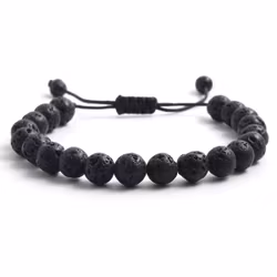 Armband i svart lavasten