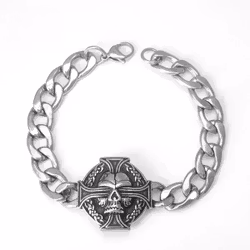 Armband med dödskalle och kors