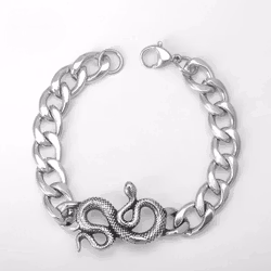 Armband med orm i rostfritt stål