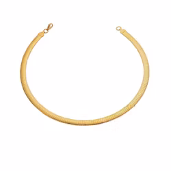 Guldig choker i rostfritt stål, 8 mm