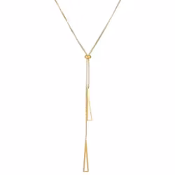 Justerbart halsband med trianglar i guld