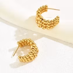 Örhängen med klotdesign guld