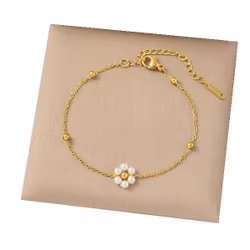 Armband med pärlblomma