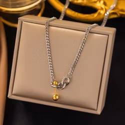 Statement-halsband med piercad gulddetalj