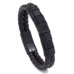 Svart armband med stilren attityd