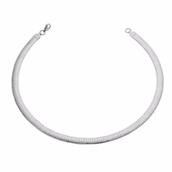 Silverfärgat ormkedje-halsband 8 mm