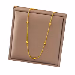 Guldhalsband med kulor 3,4 mm