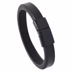 Svart armband med minimalistisk känsla