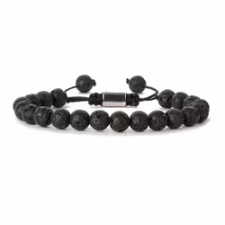 Armband med vulkansten 8 mm