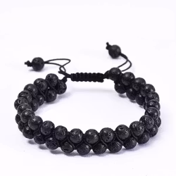 Armband med TigerEye och svarta pärlor