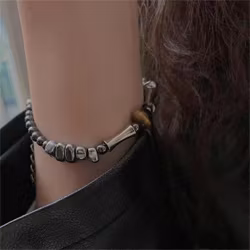 Armband med Tigeröga och stål