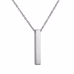 Stilrent halsband i rostfritt stål, 45–50 cm