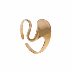 Skulptural ring i guldton