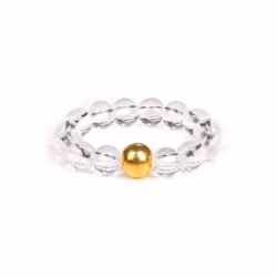 Elastisk ring med transparenta pärlor