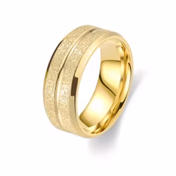 Herrring i rostfritt stål guldglitter 8 mm