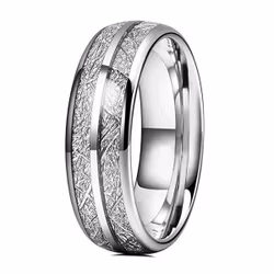 Rostfri herrring med isblästrat mönster 8 mm