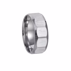 Robust tvåfärgad herrring i silver 8 mm