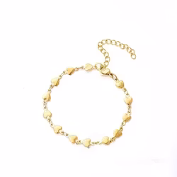 Romantiskt armband med små hjärtan