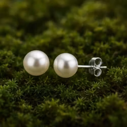 Klassiska pärlörhängen i rostfritt stål 3 mm