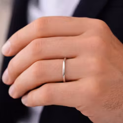 Rostfri ring 2 mm – silverfärgad