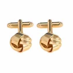 Guldfärgade manschettknappar med knutdesign