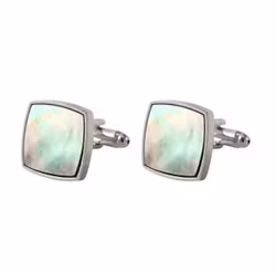 Manschettknappar med pärlemorinlägg