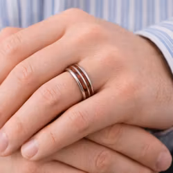 Rostfri herrring med träinlägg 8 mm