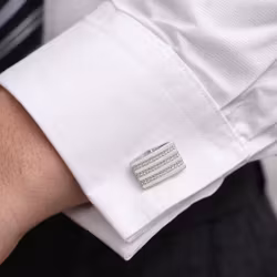 Manschettknappar silverfärgade