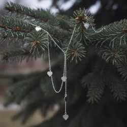 Halsband Hjärtan – Silver & Rostfritt