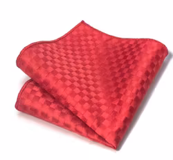 Röd näsduk med diskret rutstruktur