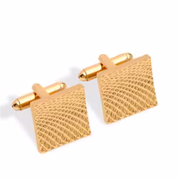 Manschettknappar – Guld & Prismastruktur