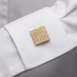 Manschettknappar – Guld & Prismastruktur