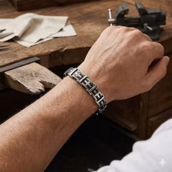 Herrarmband – Silikon & Rostfritt Stål