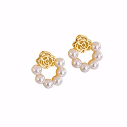 Örhängen Dam Blomma Guld 14 mm