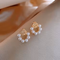 Örhängen Dam Blomma Guld 14 mm