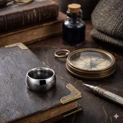 Ring herr slät rostfritt stål 12 mm