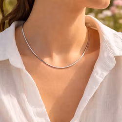 Halsband dam ormkedja silver rostfritt stål