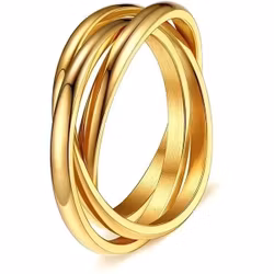 Guldring med tredubbel design