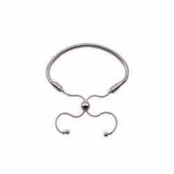 Armband dam Silver kedja justerbar