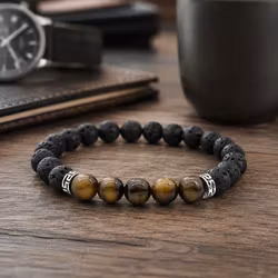 Unikt elastiskt armband med stenar
