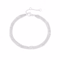 Elegant trippelarmband i silver