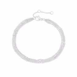 Elegant trippelarmband i silver